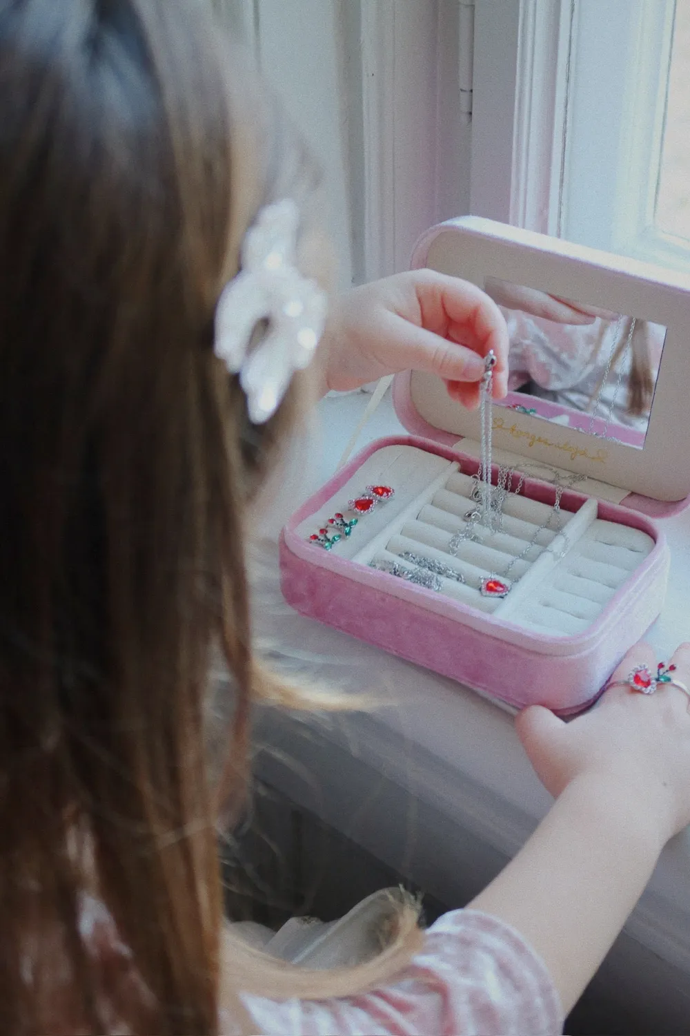 Konges Sløjd sieradenset pink nikkelvrij 8-delig