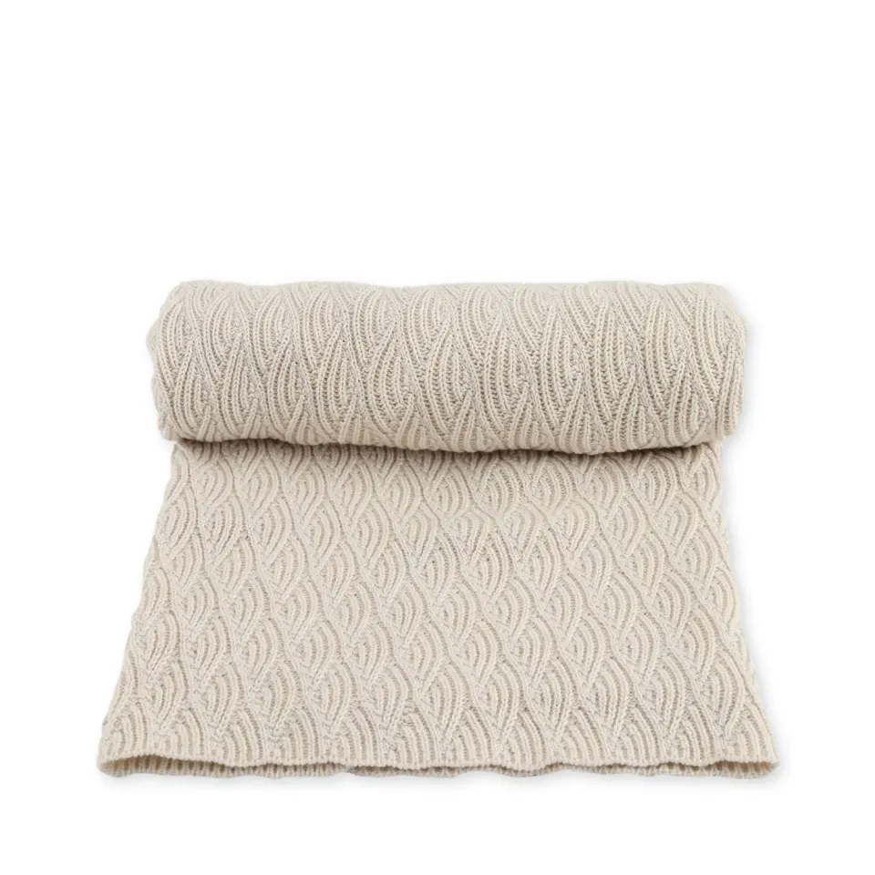 Konges Sløjd Deken Ajourtricot Off White 90x70 biokatoen