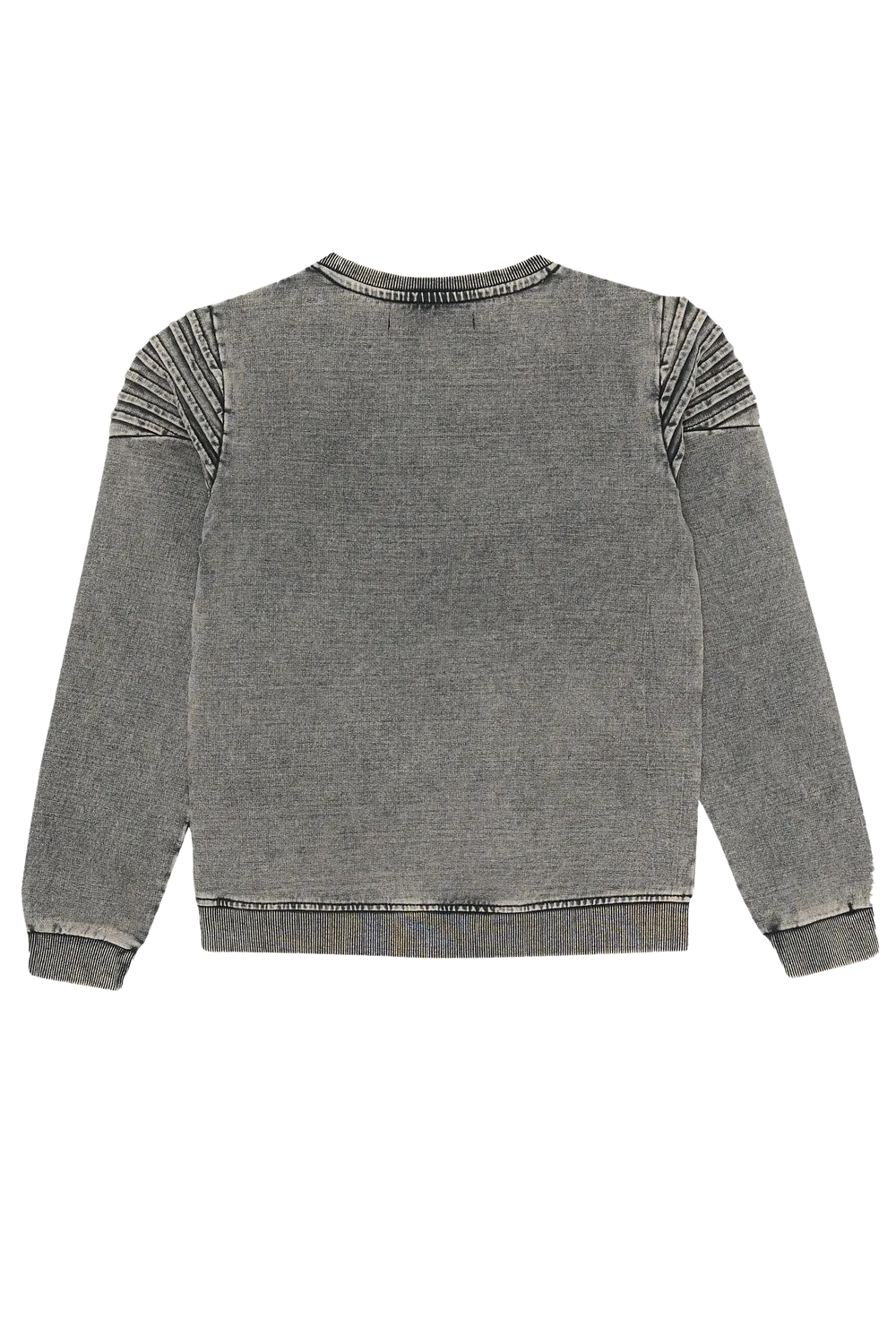 4PRESIDENT Nick Black sweater zwart met ritszakken