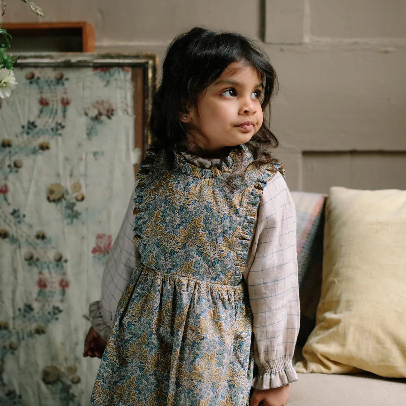 The Mompany Marlow Pinafore jurk Aubrey print