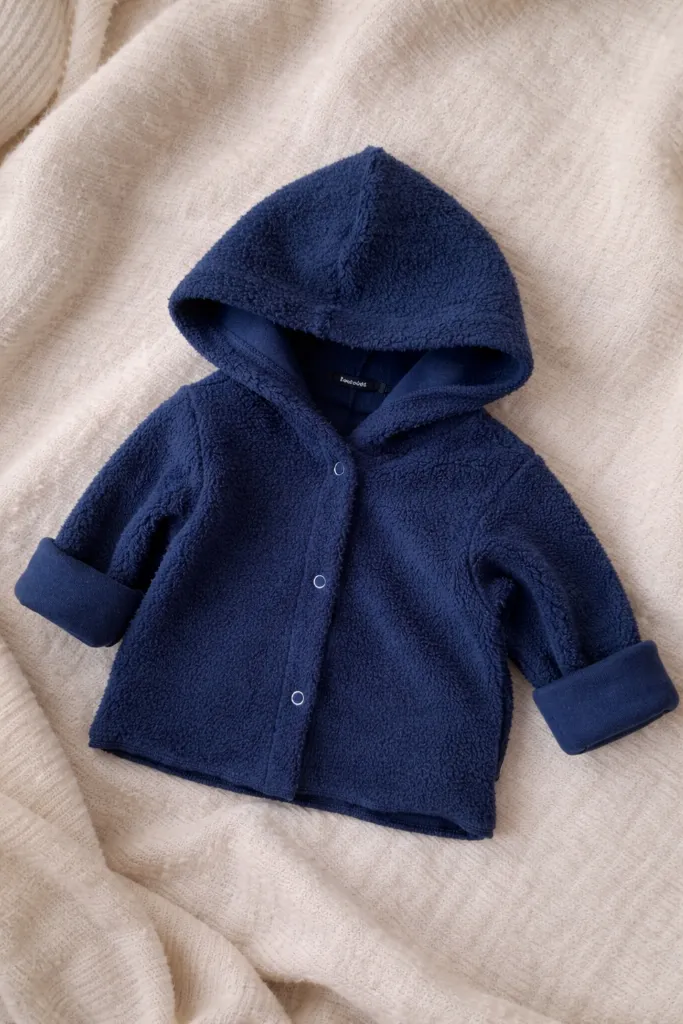 Louloúdi Syp teddy jasje katoen marineblauw
