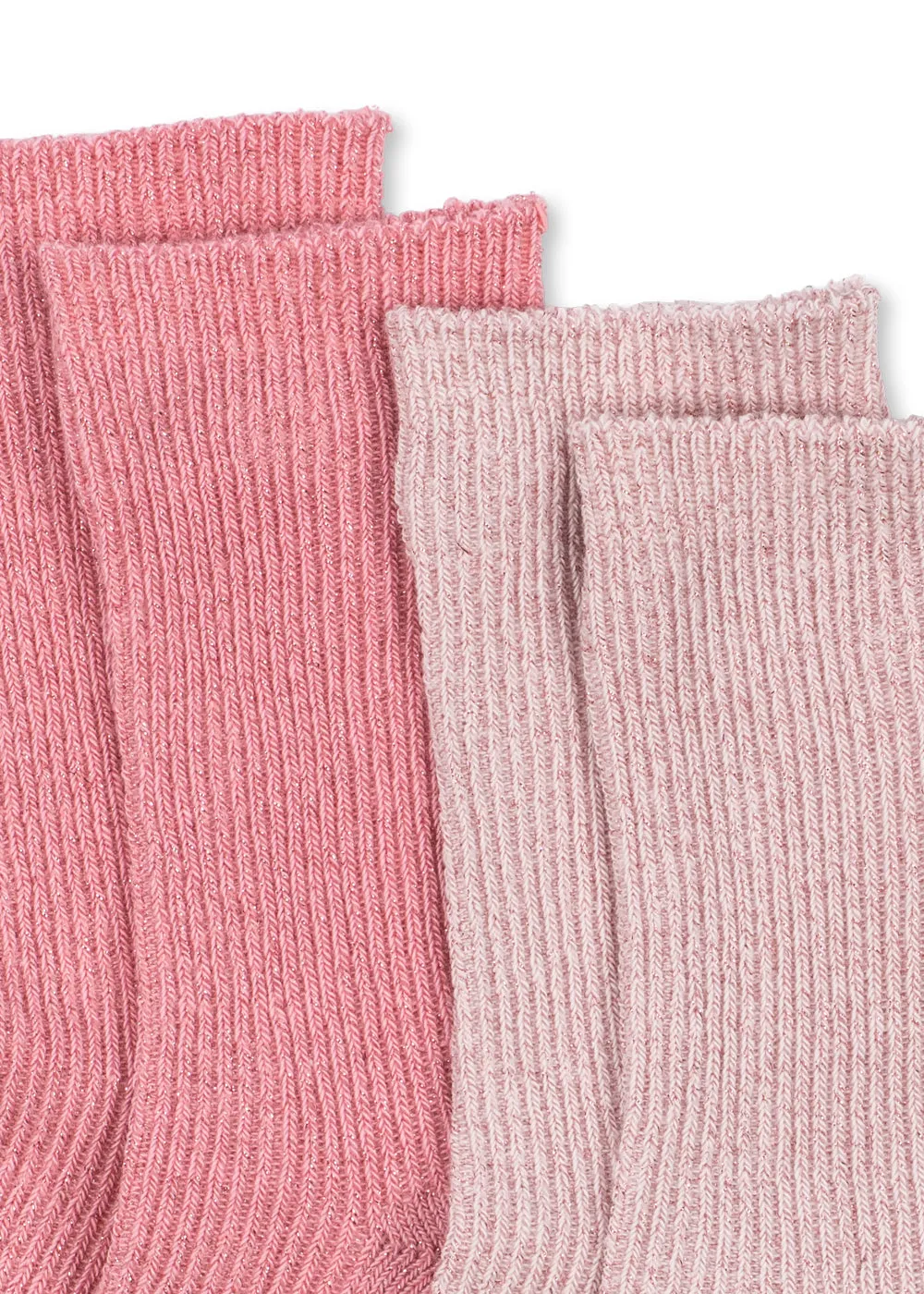 Konges Sløjd glitter sokken rose mix 2-pack rib