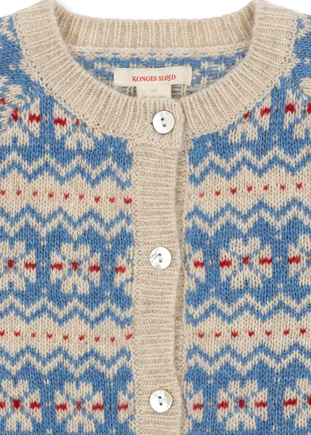 Konges Sløjd Billi cardigan blue multi wolmix