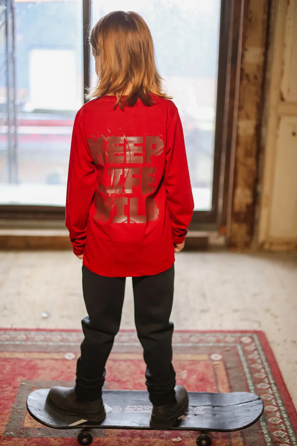 4President Gianny Red jongens longsleeve statementprint