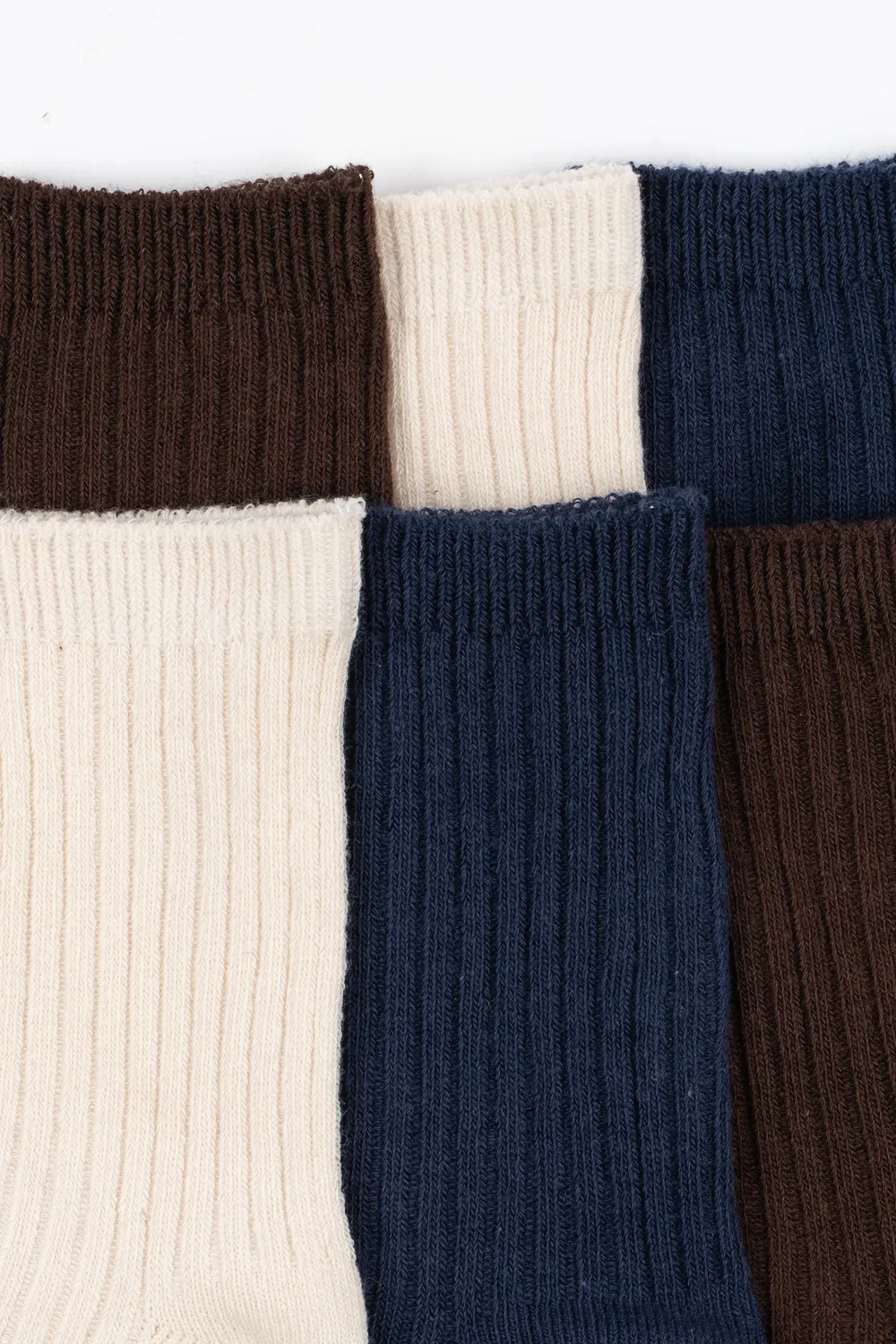 Konges Sløjd 3 Pack Sokken ribsokken chocolate brown biokatoenmix