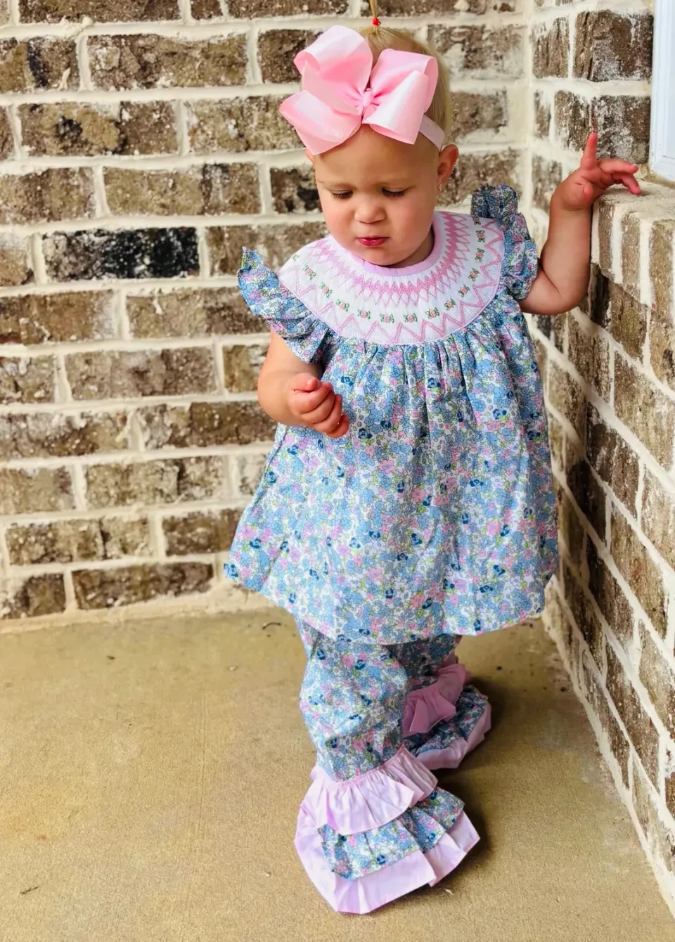 Busy Bee Smocks Bellamy Floral broeksetje 2-delig