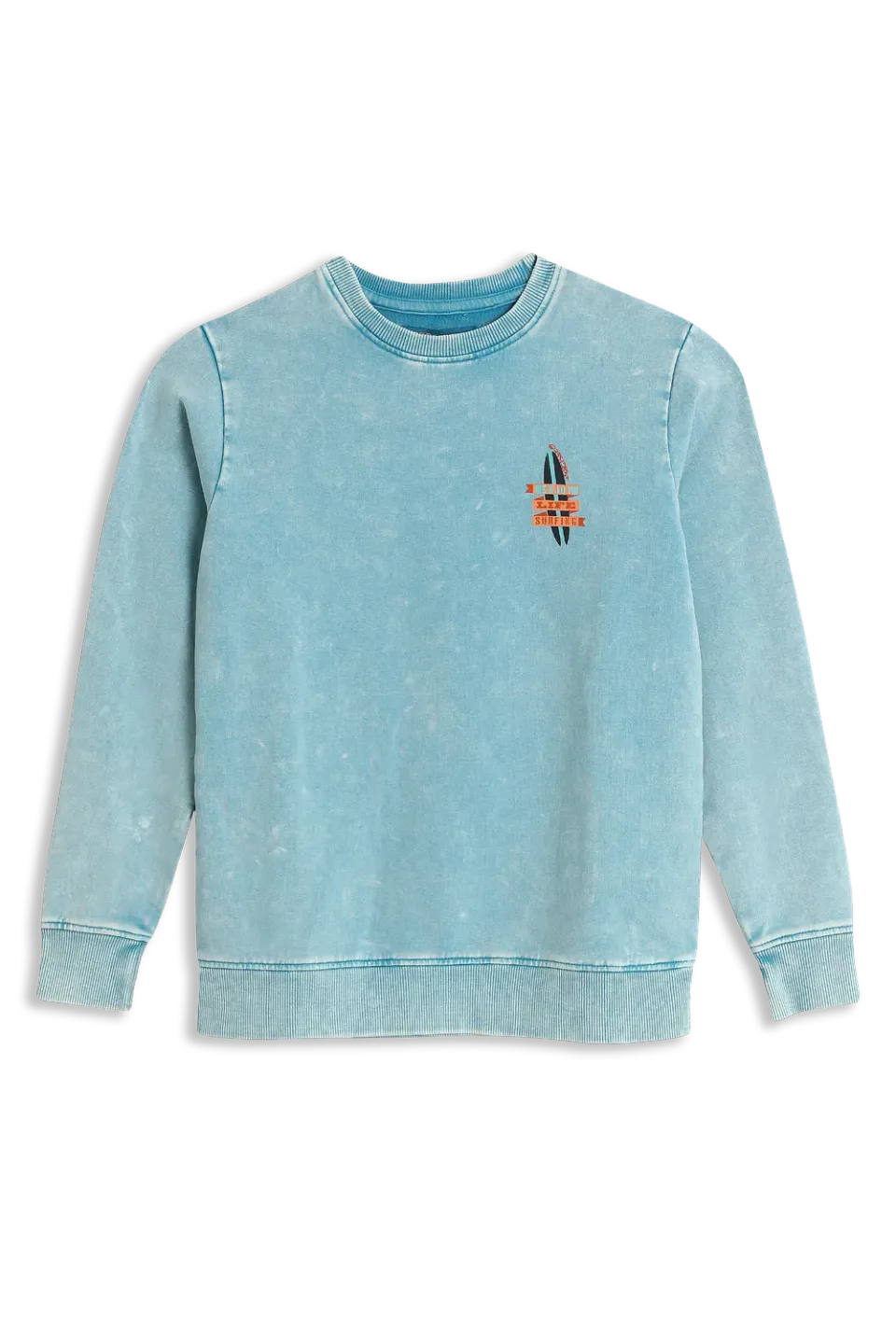 4President Olyn Blue sweater blauw acid wash