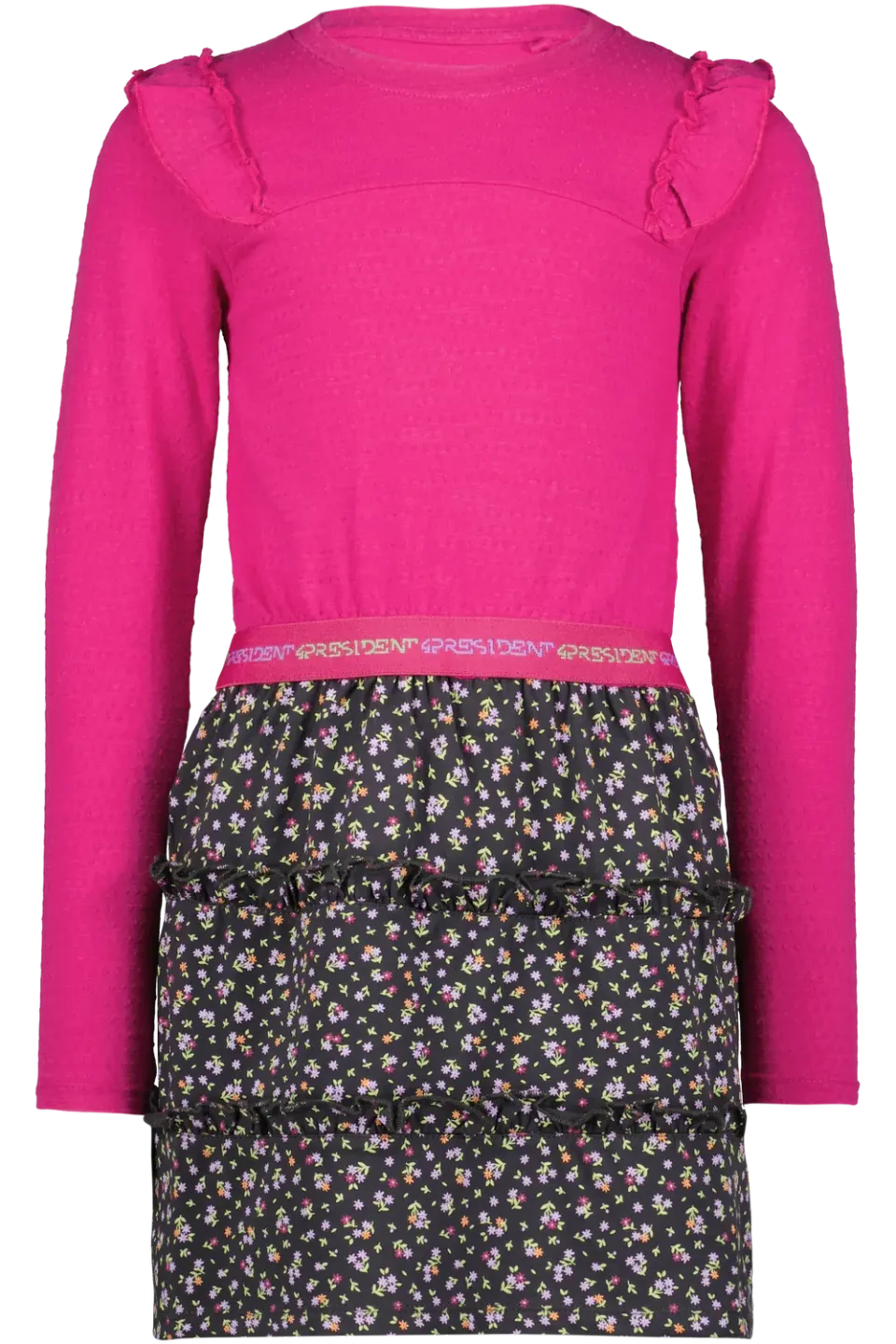4PRESIDENT Myla jurk bloemenprint ruches meisjes