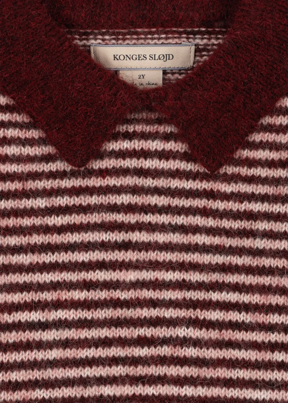Konges Sløjd Pipo polo trui mahogany stripe lamswol