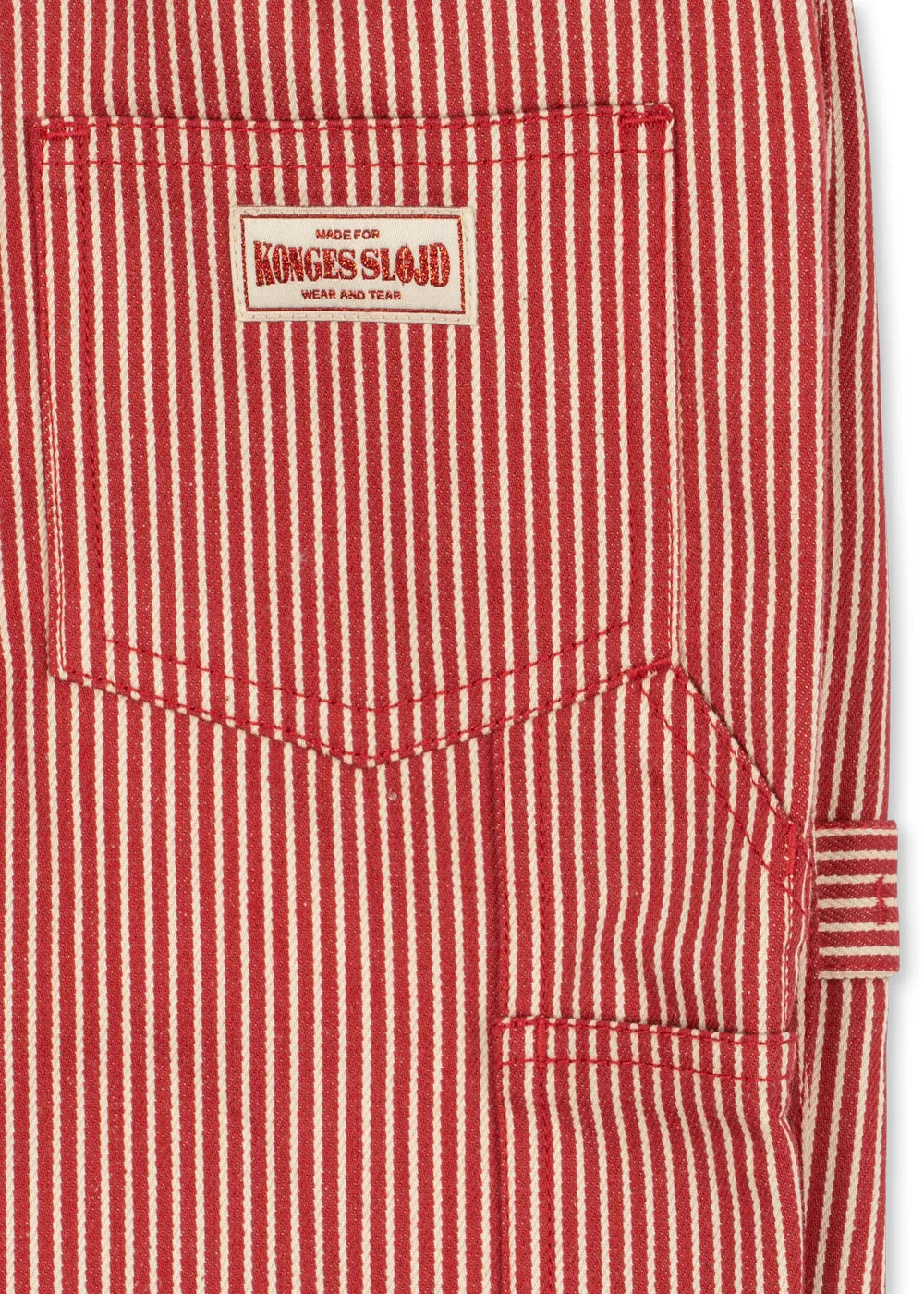 Konges Sløjd Luc broek milk rouge stripe katoen