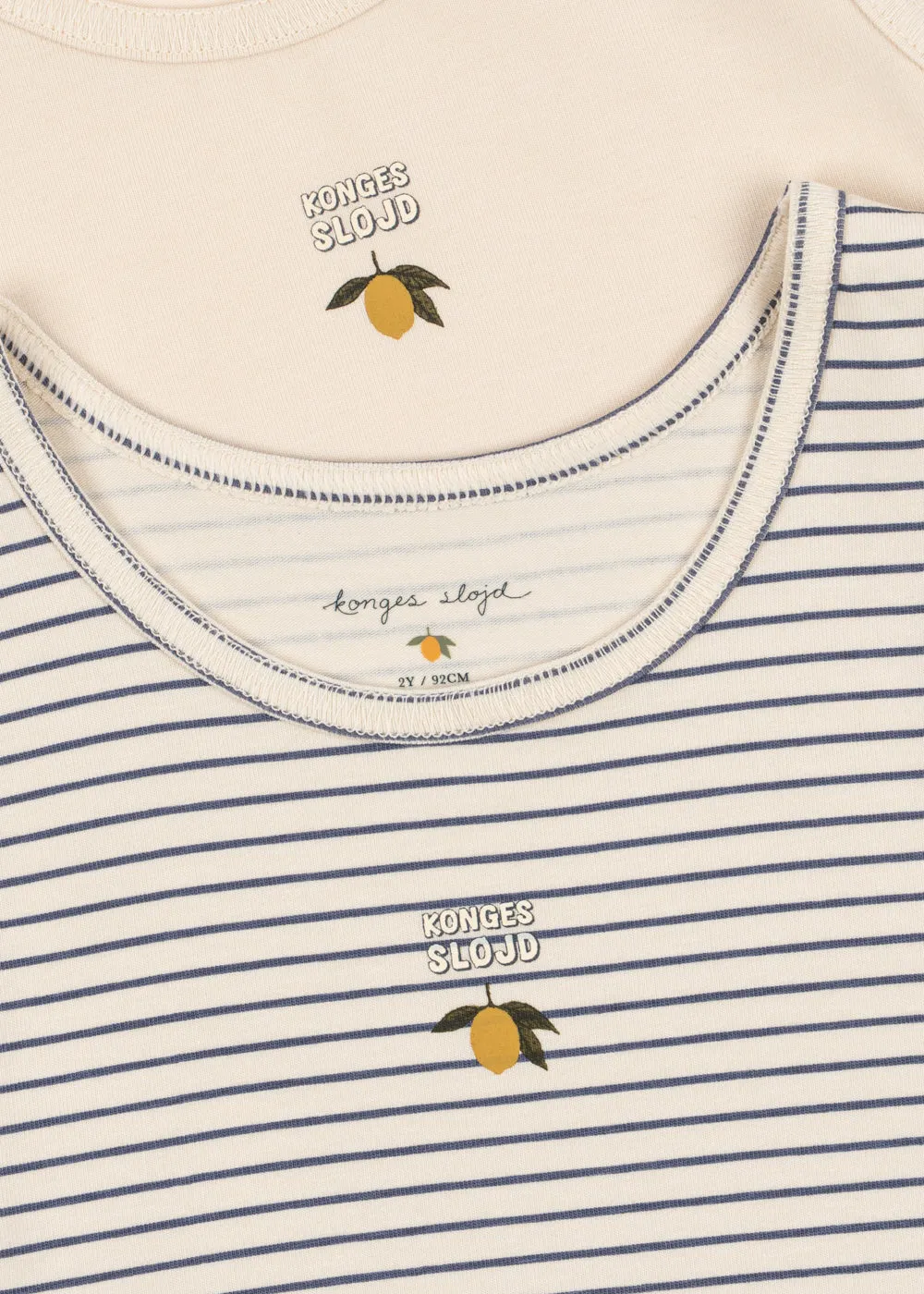 Konges Sløjd Basic Tanktops 2-pack blue stripe biokatoen