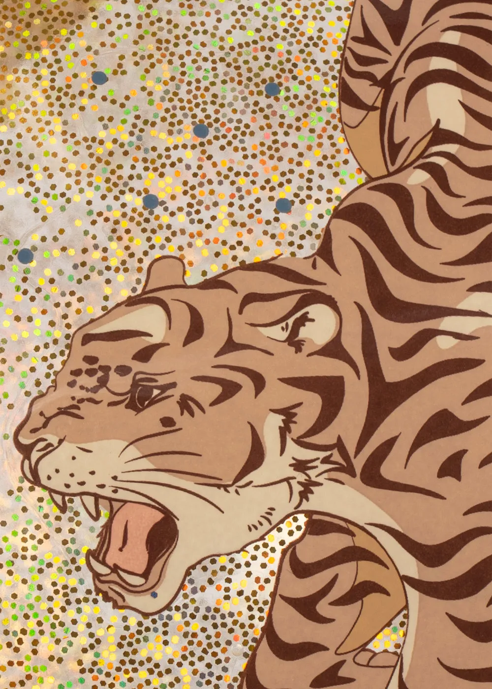 Konges Sløjd springbal tiger 50 cm met handvat