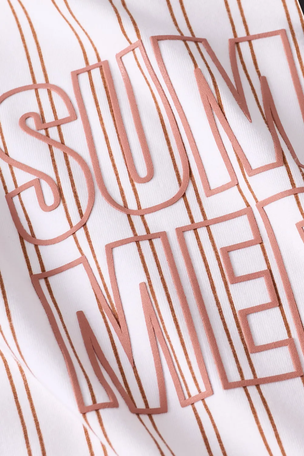 4President Chase T-shirt wit strepen zomer