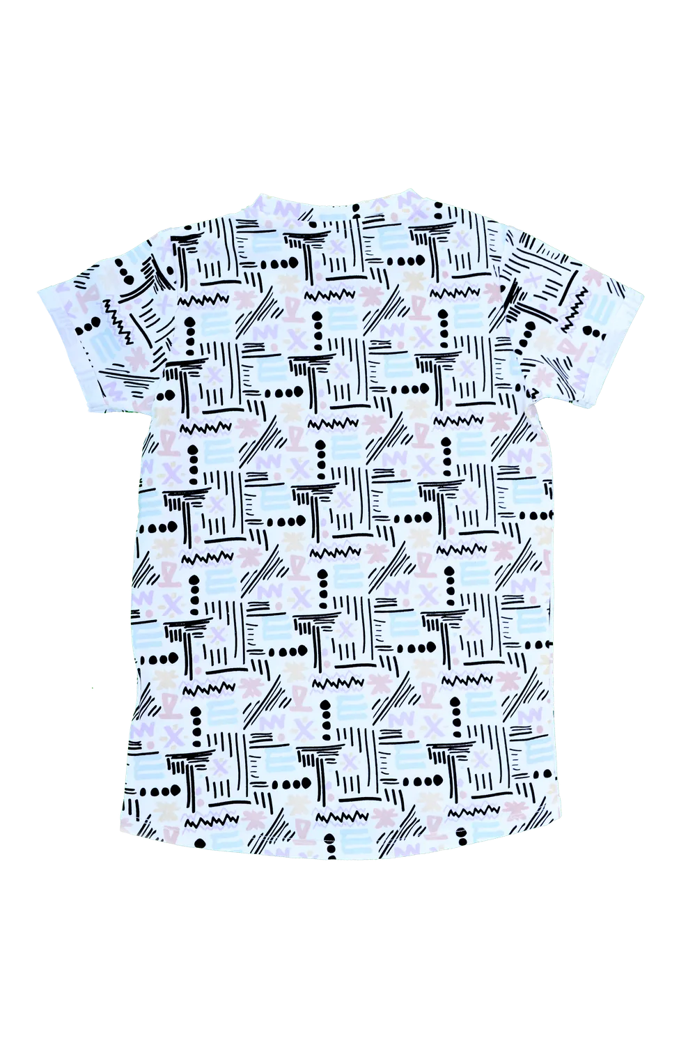 4President Sterling AOP White sweater alloverprint katoen