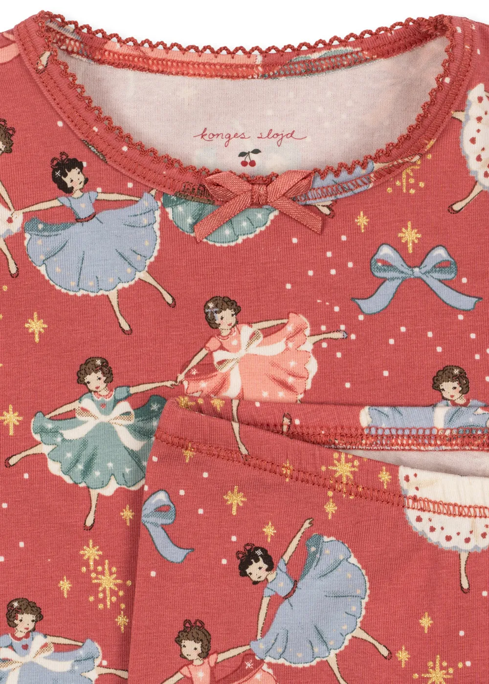 Konges Sløjd Basic set bow ballerina blush katoen