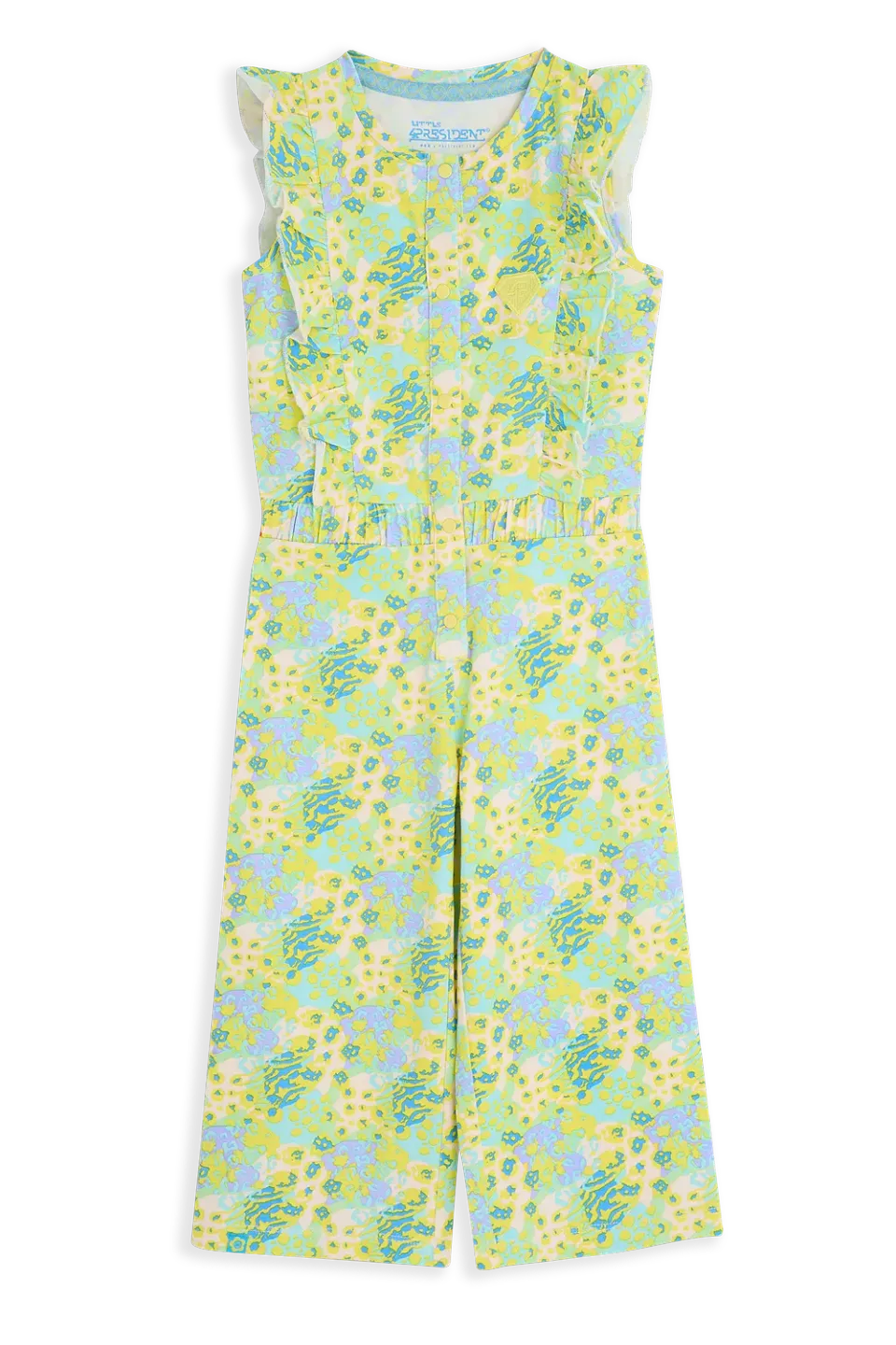 4President Natalee.WD jumpsuit yellow meisjes katoen