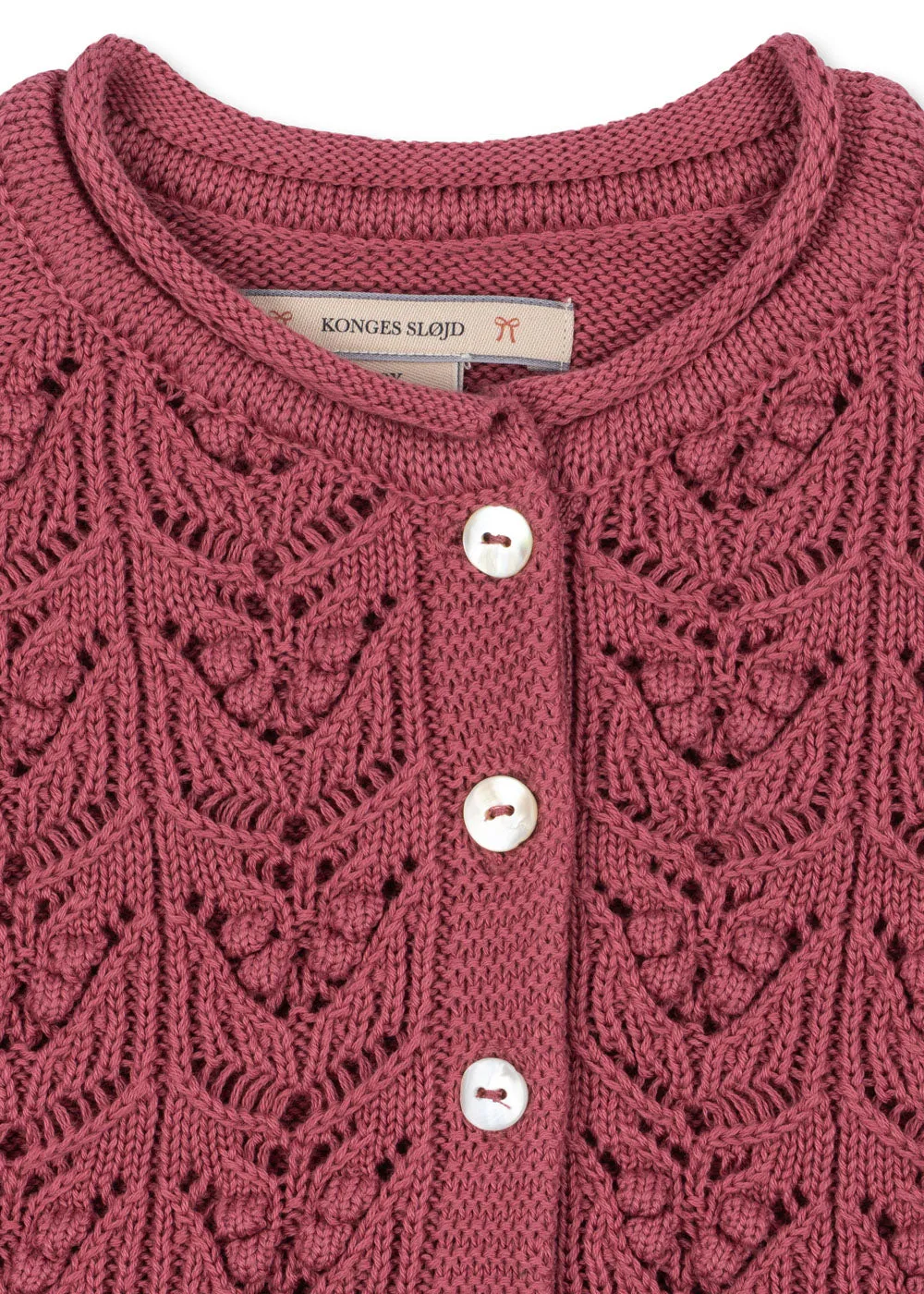 Konges Sløjd Cabby Cardigan vest deco rose biokatoen