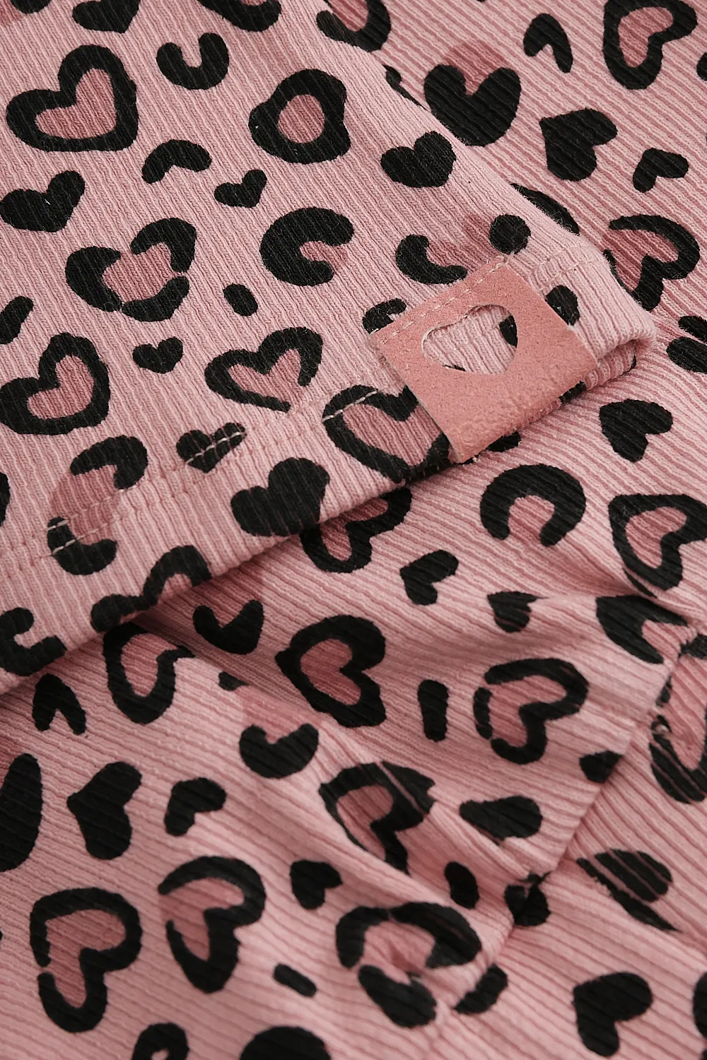 4President Franka Mellow Rose flared broek rib luipaard