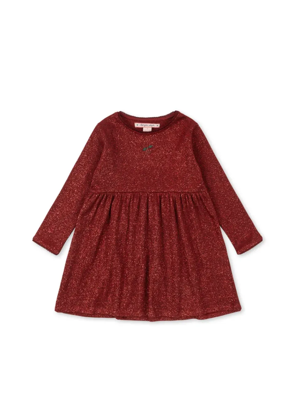 Konges Sløjd Roli jurk Red Dahlia katoen met lurex