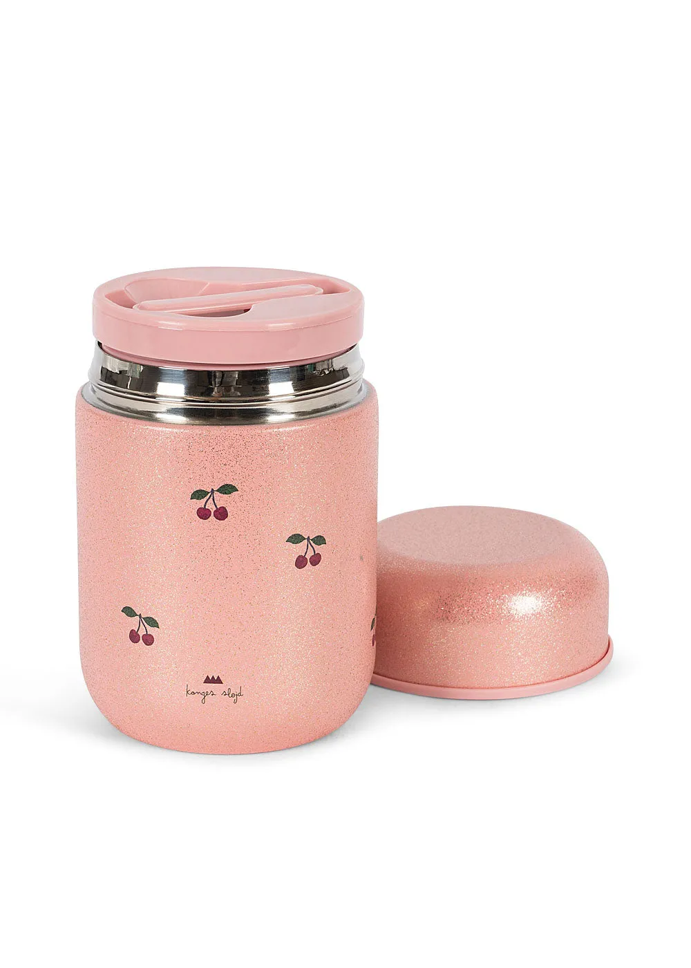 Konges Sløjd Glitter Thermo voedselpot cherry glitter
