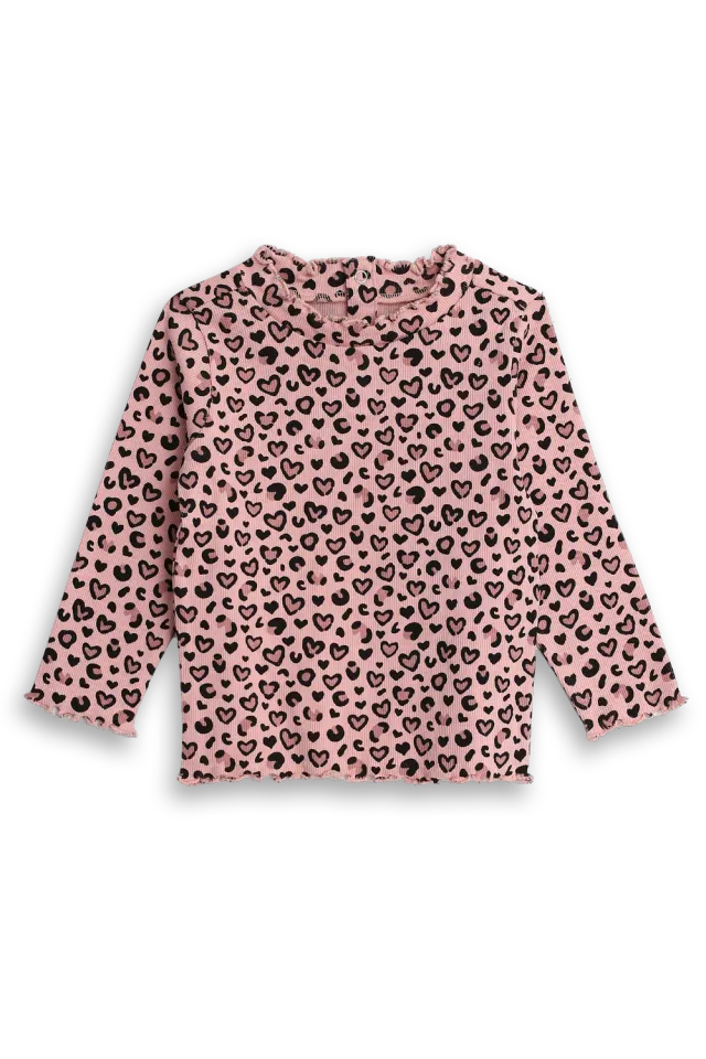 4President Fenna Mellow Rose Leopard longsleeve meisjes