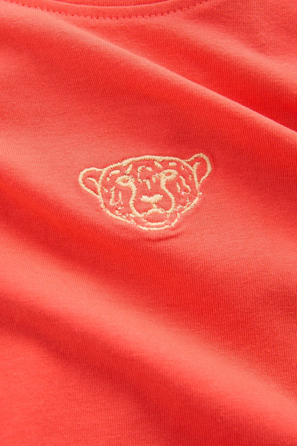 4PRESIDENT Hannah Mid red fluor T-shirt smiley