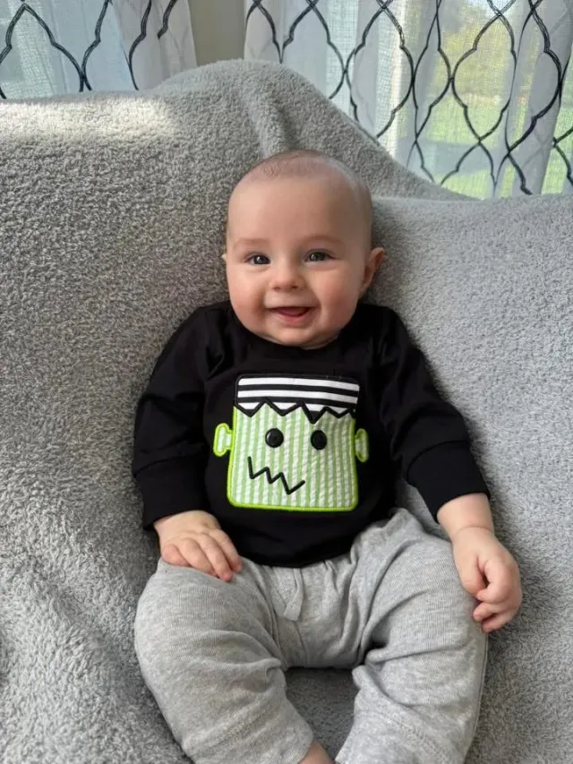 Busy Bee Smocks Frankenstein jongens shirt Halloween