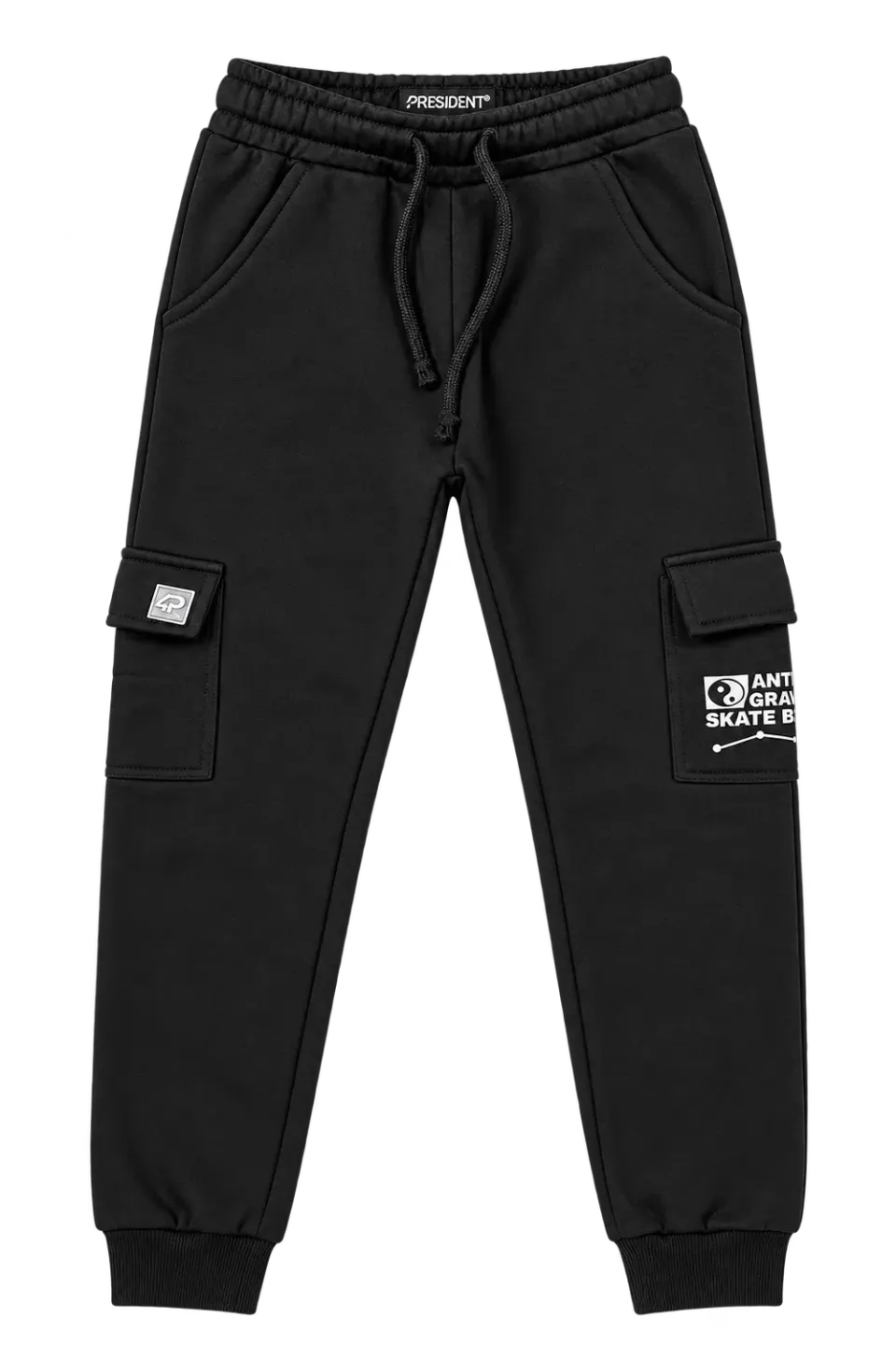 4President Leon2 joggingbroek zwart katoen