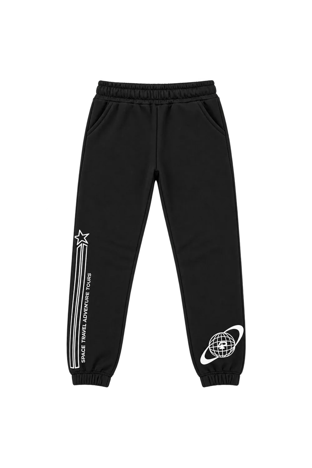 4President Lorenzo2 joggingbroek zwart jongens katoen