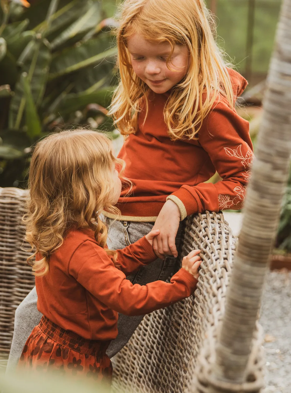 4President Irma sweater meisjes met capuchon koper