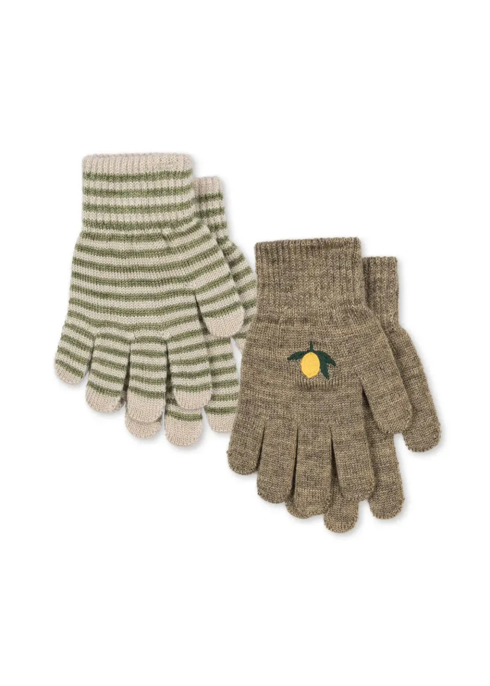Konges Sløjd Filla wanten lemon stripe 2-pack warm